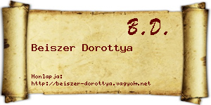 Beiszer Dorottya névjegykártya